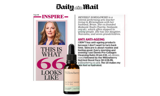 Willowberry's 'Age Without Apology' campaign model featured in the Daily Mail